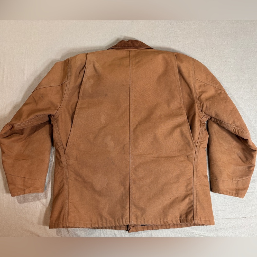 1989 Carhartt Brown Duck Blanket-Lined Chore Coat (6BLC) - Picture 2 of 16